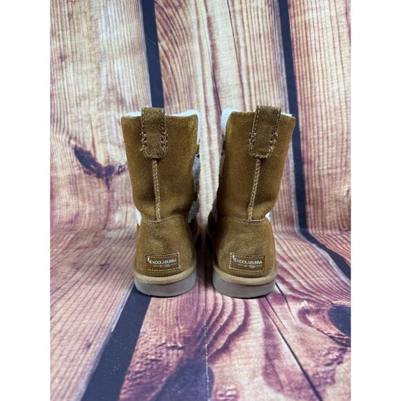 Koolaburra By UGG Boots Women 5.5 ? Chestnut Brown White Michon Short Suede - Picture 5 of 9